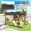 "Outsunny" 3x3 m sodo pavėsinė, metalinis terasos stogas, sodo pavėsinė su reguliuojamu stogu, UV apsauga 30+, laisvai pastatoma apsauga nuo saulės, skirta terasai ir sodui, tamsiai pilka