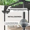 "Outsunny" 3x3 m sodo pavėsinė, metalinis terasos stogas, sodo pavėsinė su reguliuojamu stogu, UV apsauga 30+, laisvai pastatoma apsauga nuo saulės, skirta terasai ir sodui, tamsiai pilka