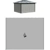 Outsunny 4 šoniniai skydai 3x3 m pavėsinei, Šoninės sienelės sodo pavėsinei - šviesiai pilka 302 x 205 cm
