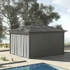 Outsunny 4 šoniniai skydai 3x3 m pavėsinei, Šoninės sienelės sodo pavėsinei - šviesiai pilka 302 x 205 cm