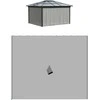 Outsunny 4 šoniniai skydai 3x3 m pavėsinei, Šoninės sienelės sodo pavėsinei - šviesiai pilka 302 x 205 cm