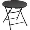 Outsunny Apvalus sulankstomas sodo stalas, Ø80 cm - tamsiai pilka