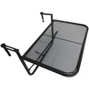 "Outsunny" balkono pakabinamas reguliuojamo aukščio kvadratinis metalinis stalas juodas L60xŠ56,5xH45cm