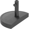 "Outsunny" betoninis skėčių stovas Pusapvalis skėčių laikiklis, skėčių svoris, stovas skėčiams 34/38/48 mm skersmens vamzdžiui, skirtas balkonui, terasai, sodui, juodas