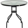 Outsunny Bistro stalas su skyle skėčiui Ø80 x 72 cm