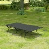 "Outsunny camp bed" sulankstoma kempingo lova su krepšiu 200 x 100 x 36 cm svečių lova iki 120 kg itin plati kempingo lova suaugusiesiems sulankstoma lova patalpoms, lauke, sode, kempinge, keliaujant juoda