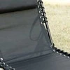 "Outsunny Chaise longue" sulankstomas gultas su reguliuojamu atlošu 5 padėtys nuimamas galvos atlošas šoninė kišenė tekstilės danga plieno rėmas 185 x 58 x 30 cm juodas