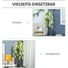 Dirbtinis augalas Outsunny su baltais visterijos žiedais, dekoratyviniai dirbtiniai augalai vazone, 1,65 m, plastikas, cementas, balta + žalia
