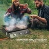 "Outsunny" dujinė kepsninė 10000BTU/2,5 KW dujinė kepsninė su 3 nerūdijančio plieno degikliais slėgio reduktoriumi, dujų žarna, BBQ sodo kepsninė balkonui, kempingo kepsninė 63 x 48 x 21 cm