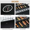 Outsunny Dujinė kepsninė BBQ dujinis grilis su 6 degikliais 1 šoninis degiklis 135 x 50 x 100 cm