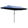 Outsunny Dvigubas sodo skėtis - mėlynas ovalus 460 x 270 x 240 cm