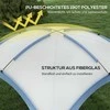 Outsunny renginių palapinė 3,5 x 3,5 m pavėsinė su kabliukais, durimis, vandeniui atspari, atspari žiemai, sodo pavėsinė, vakarėlių palapinė, apsauga nuo saulės stovyklavimui, sodui, festivaliams, mėlyna