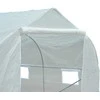 „Outsunny“ plėvelinis šiltnamis 3,5x3x3 m, apsauga nuo UV spindulių, pomidorų namelis, tinkliniai langai, atsparus vėjui, sodui ir balkonui, metalinis, baltas