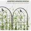 Outsunny grotelės metalinis 2 nerūdijančio plieno kopėtėlių rinkinys su paukščio dizainu vijokliniams augalams 50x120 cm grotelės kambariniams augalams augalų grotelės pomidorams gėlėms vijokliniams augalams juodos spalvos