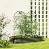 Outsunny grotelės metalinis 2 nerūdijančio plieno kopėtėlių rinkinys su paukščio dizainu vijokliniams augalams 50x120 cm grotelės kambariniams augalams augalų grotelės pomidorams gėlėms vijokliniams augalams juodos spalvos