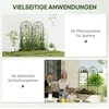 Outsunny grotelės metalinis 2 nerūdijančio plieno kopėtėlių rinkinys su paukščio dizainu vijokliniams augalams 50x120 cm grotelės kambariniams augalams augalų grotelės pomidorams gėlėms vijokliniams augalams juodos spalvos