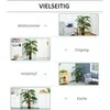 Outsunny HOMCOM Dirbtinė palmė, 120 cm, tikroviškas dirbtinis augalas, skirtas auginti namuose ir lauke, plastikiniame vazone