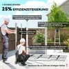 Outsunny sodo namelis 4,4 m², įrankių namelis su vienšlaičiu stogu, stumdomos durys, pamatas, 240 x 206 x 198 cm, įrankių pašiūrė iš cinkuoto plieno, atsparus oro sąlygoms, sodui, tikmedžio spalva