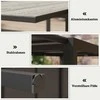 Outsunny Ištraukiamas Sodo Stalas Valgomojo Stalas 6-8 asmenims, 160/240 x 90 cm Aliuminio Balkono Stalas Medžio Išvaizda, Atsparus Oro Sąlygoms Terasos Stalas Lauko Bufeto Stalas Sode, Terasoje, Balkone, Pilka