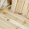 Outsunny supama kėdė, kaimiško stiliaus poilsio kėdė, sodo kėdė su ratų dizainu, supamasis krėslas, medžio masyvas, natūrali mediena, 68 x 88 x 92 cm