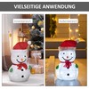 LED sniego senio dekoracija su 30 LED, žalia, raudona ir balta, Ø 30 × 51 cm