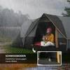 Outsunny kempingo palapinė 5-6 žmonėms stabili vandeniui atspari šeimos palapinė su įėjimo langu pakavimo maišas, palapinė su 3000 mm vandens stulpeliu tunelinė palapinė kupolinė palapinė kempingui, kelionių sodui, šviesiai pilka