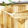 "Outsunny" kepsninės vežimėlis 6 pakopų serviravimo vežimėlis su darbiniu paviršiumi, rankšluosčių laikiklis, BBQ kepsninės stalas iš medžio, kepsninės staliukas, lauko vežimėlis, anglių kepsninė sode, terasoje 134.5x50x91.5cm natūralaus medžio