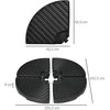 Outsunny Svoris skėčiui nuo saulės, pagrindas pakabinamam skėčiui, atsparus oro sąlygoms, 52 kg vandens / 68 kg smėlio, HDPE