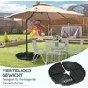 Outsunny Konsolinio skėčio svoris Konsolinio skėčio svoris, atsparus atmosferos poveikiui, 52 kg vandens/68 kg smėlio, HDPE