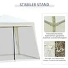 Outsunny Lauko pavėsinė su tinkleliu nuo uodų - kreminė balta 3 x 3 m