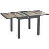 Outsunny Lauko valgomojo stalas su ištraukiamu stalviršiu - pilka 160 x 80 x 75 cm