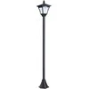 Outsunny saulės energija maitinamas sodo žibintas, lauko šviestuvas su LED, 10 liumenų, juodas, 15 x 15 x 120 cm