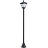 Outsunny saulės energija maitinamas sodo žibintas, lauko šviestuvas su LED, 10 liumenų, juodas, 15 x 15 x 120 cm