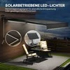 "Outsunny" markizė su rankine rankine rankena, saulės šviesa, sulankstoma rankena, markizė su apsauga nuo saulės UV 50+, balkono markizė su sieniniu laikikliu, 400 cm pločio markizė terasai, balkonui, verandai, pilka