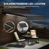 "Outsunny" markizė su rankine rankine rankena, saulės šviesa, sulankstoma rankena, markizė su apsauga nuo saulės UV 50+, balkono markizė su sieniniu laikikliu, 300 cm pločio markizė terasai, balkonui, verandai, pilka