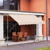 Outsunny Markizė su rankiniu alkūniniu mechanizmu - smėlio spalvos, 300 x 150 cm