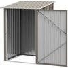 Outsunny Mažas metalinis sandėliukas 0,92 m², 100 x 103 x 160 cm - ruda