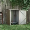 Outsunny Mažas metalinis sandėliukas 0,92 m², 100 x 103 x 160 cm - ruda
