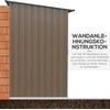 Outsunny Mažas metalinis sandėliukas 0,92 m², 100 x 103 x 160 cm - ruda