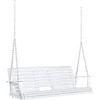 Outsunny Medinės pakabinamos sodo sūpynės su sulankstomu staliuku 2-3 žmonėms 150 x 75 x 53 cm