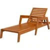 Outsunny Medinis saulės gultas 120 kg, 66 x 190 x 73,5 cm