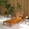 Outsunny Medinis saulės gultas 120 kg, 66 x 190 x 73,5 cm