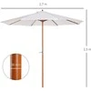 Outsunny Medinis sodo skėtis 2,5 m - Kreminis