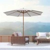 Outsunny Medinis sodo skėtis 2,5 m - Kreminis