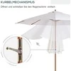 Outsunny Medinis sodo skėtis 2,5 m - Kreminis