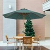 Outsunny medinis saulės skėtis, sodo skėtis, balkono skėtis 2,5 m, tamsiai žalias