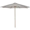 Outsunny medinis skėtis nuo saulės 300 cm, medinis sodo skėtis, balkono skėtis, bambukinis, pilkas