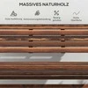 Outsunny Medinis sodo suolas iki 250 kg, - 122 x 63 x 83 cm