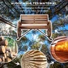 „Outsunny“ medinis supamas suoliukas, sūpuoklės su porankiais, 2 vietų sodo suoliukas, medinis suoliukas sodui, balkonui, išlaikantis iki 240 kg, apanglėjusi mediena