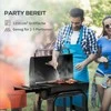 "Outsunny" medžio anglių kepsninės vežimėlis su dangčiu, lentynomis, ratukais, termometru, kaminu, nerūdijantis plienas, juodas